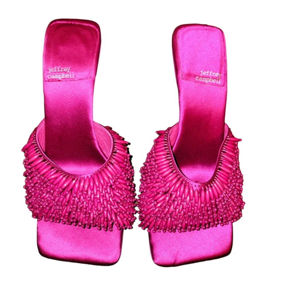 Jeffrey Campbell Beaded Sandals in Pink Size/8 - Picture 5 of 8